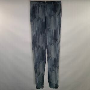 ISSEY MIYAKE Size S Black Grey Tie Dye Polyester Straight leg Casual Pants